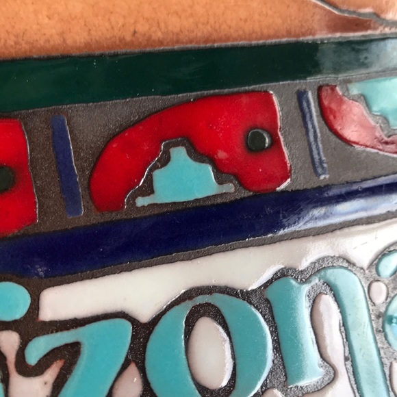 Vintage southwestern hand painted Arizona trivet - Picture 3 of 6